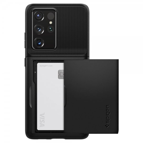 Spigen Samsung Galaxy S21 Ultra Kuoret Slim Armor CS Musta