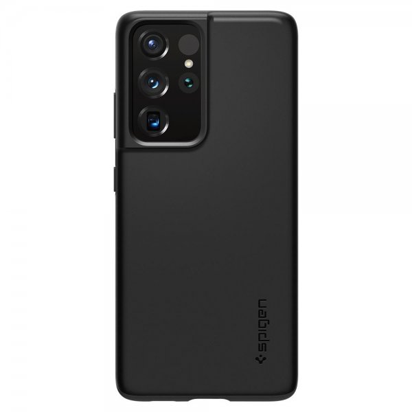 Spigen Samsung Galaxy S21 Ultra -kuori, Thin Fit, musta