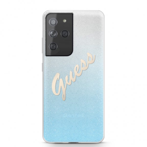 Guess Samsung Galaxy S21 Ultra Kuori Vintage Sininen