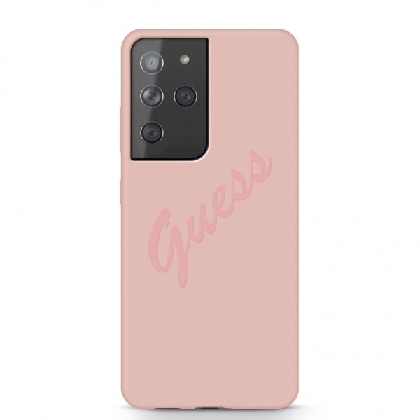 Guess Samsung Galaxy S21 Ultra Kuori Vintage Logo Pinkki