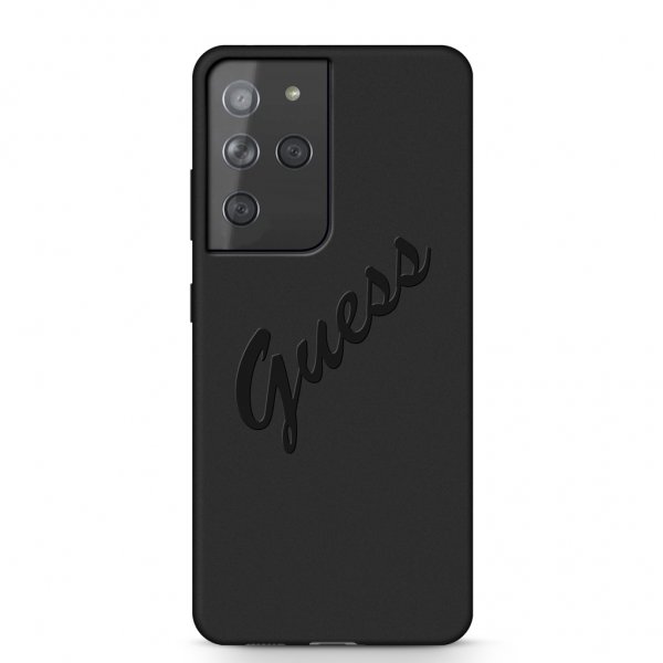 Guess Samsung Galaxy S21 Ultra Kuori Vintage Logo Musta