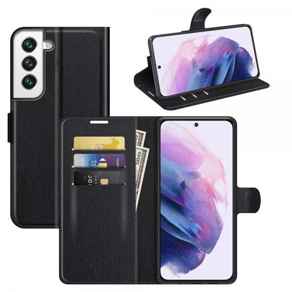 Nordic Covers Samsung Galaxy S22 -kotelo Litchi Raven Black