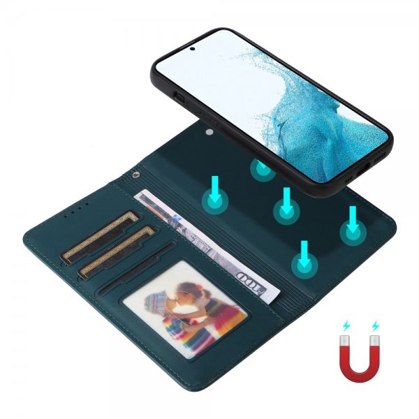 Betopnice Samsung Galaxy S22 Kotelo Irrotettavalla Kuorella 005 Sininen