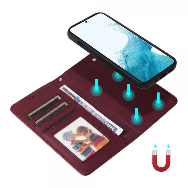 Betopnice Samsung Galaxy S22 Kotelo irrotettavalla kuorella 005 Punainen