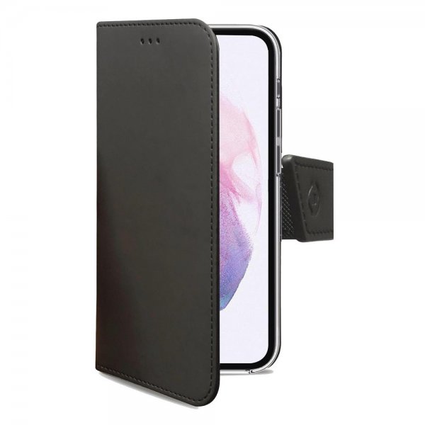 Celly Samsung Galaxy S22 Plus -suojakotelo Wally Wallet Case, musta