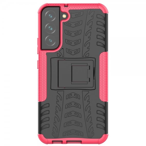 Samsung Galaxy S22 Plus -suojakuori, rengaskuvio, jalustatoiminto, magenta
