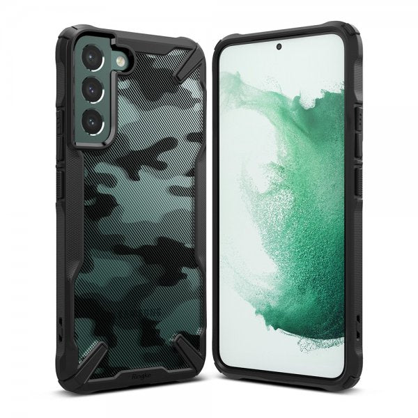 Ringke Samsung Galaxy S22 Plus kuori Fusion-X Camo Black