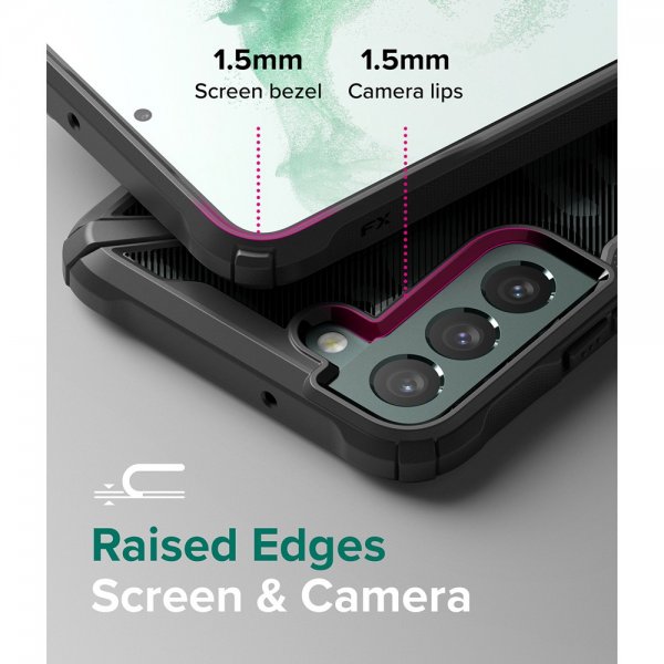 Ringke Samsung Galaxy S22 Plus kuori Fusion-X Camo Black