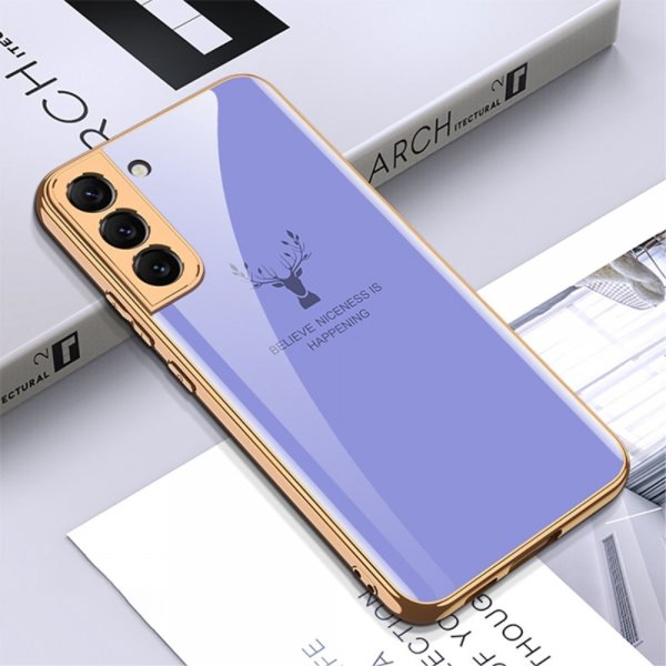 GKK Samsung Galaxy S22 Plus -suojakuori, jossa peurakuvio, violetti