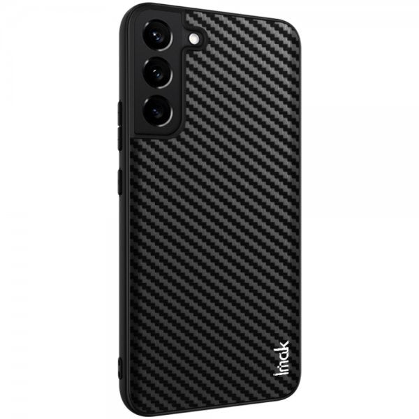 Imak Samsung Galaxy S22 Plus Kuori LX-5 -sarjan hiilikuitutekstuuri Musta