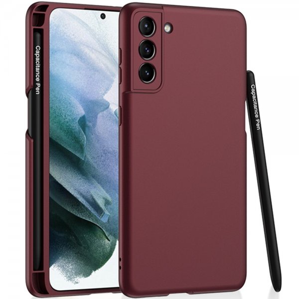 GKK Samsung Galaxy S22 Plus -suojakuori ja -kynä, viininpunainen