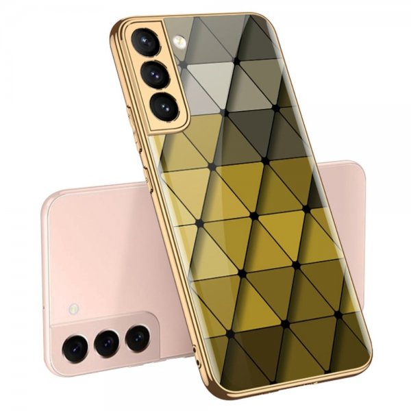 GKK Samsung Galaxy S22 Plus Kuori Keltaisilla Kolmioilla