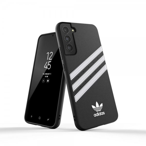 Adidas Samsung Galaxy S22 Plus Suojakuori Moulded Case PU Mustavalkoinen