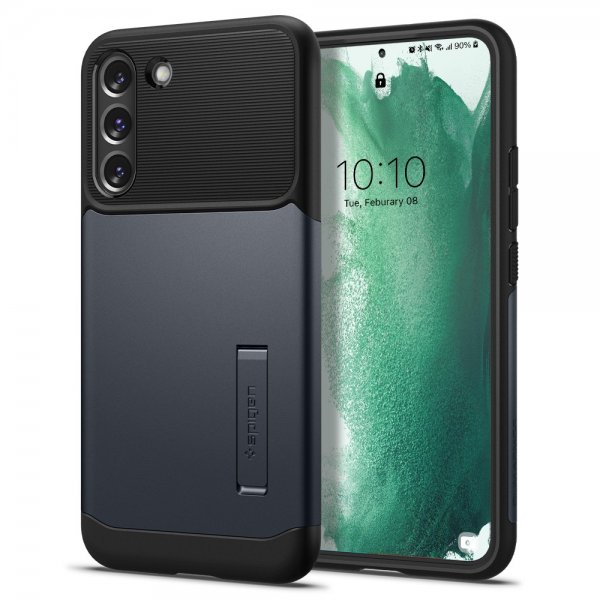 Spigen Samsung Galaxy S22 Plus Slim Armor -suojakuori, Metal Slate