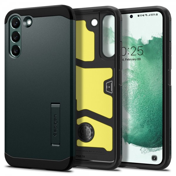 Spigen Samsung Galaxy S22 Plus -suojakuori Tough Armor Abyss Green