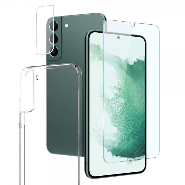 Northjo Samsung Galaxy S22 -kuori, jossa näytönsuoja ja kameran suoja 3-in-1