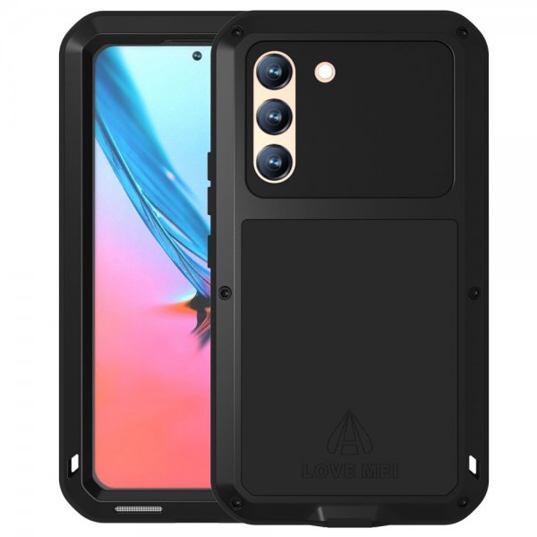 Love Mei Samsung Galaxy S22 Kuori Powerful Case Musta