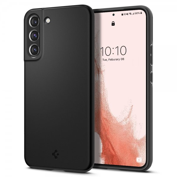 Spigen Samsung Galaxy S22 Thin Fit -suojakuori, musta