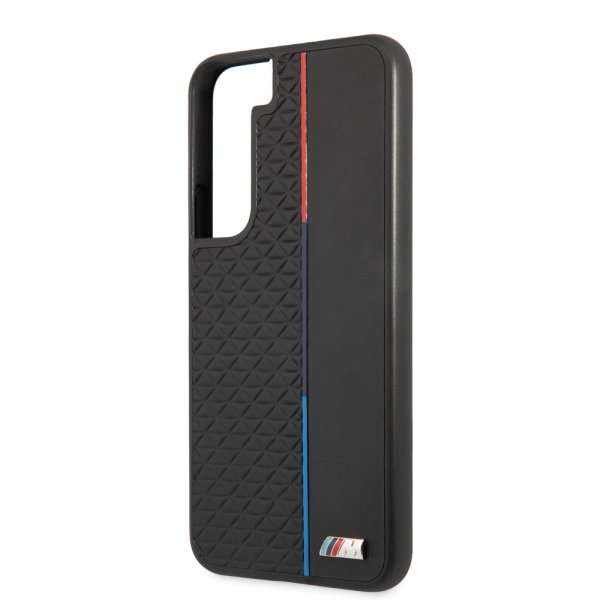 BMW Samsung Galaxy S22 Kuori Triangle Pattern & Tricolor Stripe Musta