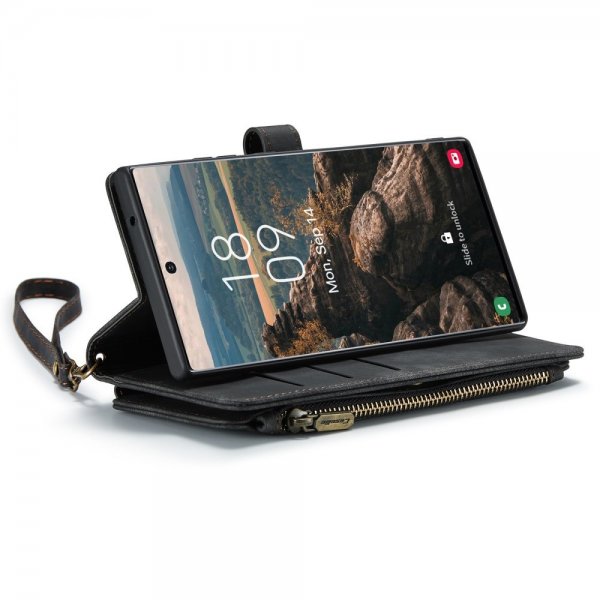 CaseMe Samsung Galaxy S22 Ultra C30 Series musta suojakotelo