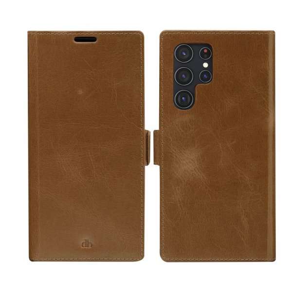 dbramante1928 Samsung Galaxy S22 Ultra Fodral Lynge Irrotettava Kuori Tan