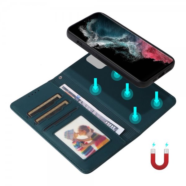 Betopnice Samsung Galaxy S22 Ultra Kotelo irrotettavalla kuorella 005 Sininen