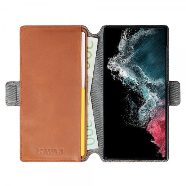 Kavaj Samsung Galaxy S22 Ultra Fodral Phoenix Ruskea