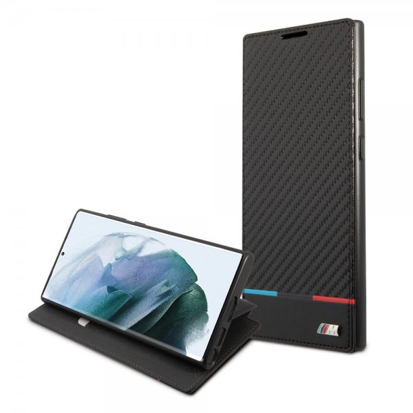 BMW Samsung Galaxy S22 Ultra -suojakuori Tricolor Stripe Carbon Black