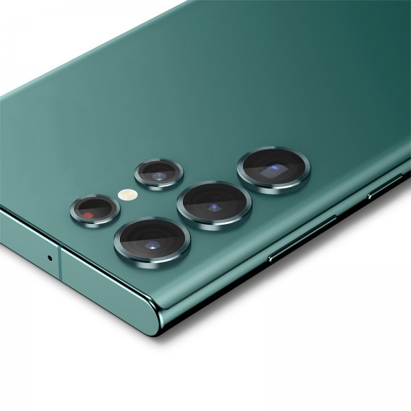 Spigen Samsung Galaxy S22 Ultra Kameranssuoja GLAS.tR EZ Fit Optik Pro 2 kpl Vihreä