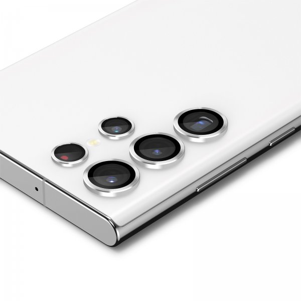 Spigen Samsung Galaxy S22 Ultra kameran suojalasi GLAS.tR EZ Fit Optik Pro 2-pack Phantom White