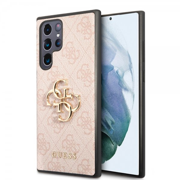 Guess Samsung Galaxy S22 Ultra Suojakuori 4G Logo Pinkki
