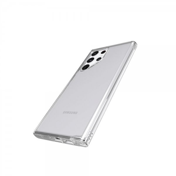 Tech21 Samsung Galaxy S22 Ultra -suojakuori Evo Clear, läpinäkyvä