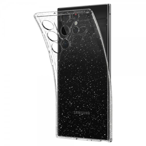 Spigen Samsung Galaxy S22 Ultra -suojakuori Liquid Crystal Glitter Crystal Quartz