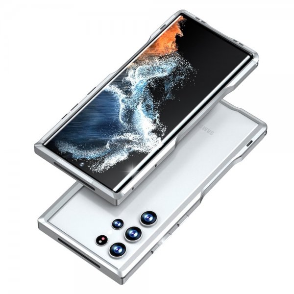 Samsung Galaxy S22 Ultra Kuoret Metallirunko Hopea