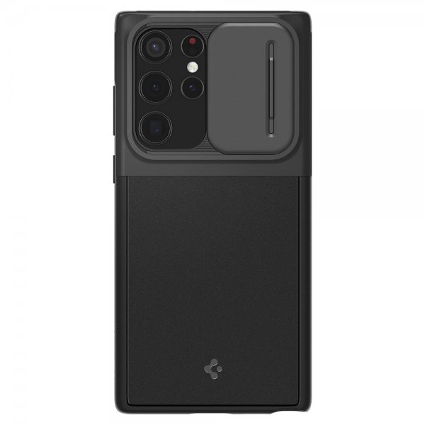 Spigen Samsung Galaxy S22 Ultra -kuori Optik Armor, musta