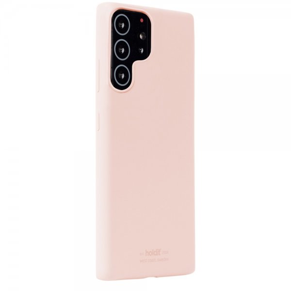 Holdit Samsung Galaxy S22 Ultra silikonikuori, Blush Pink