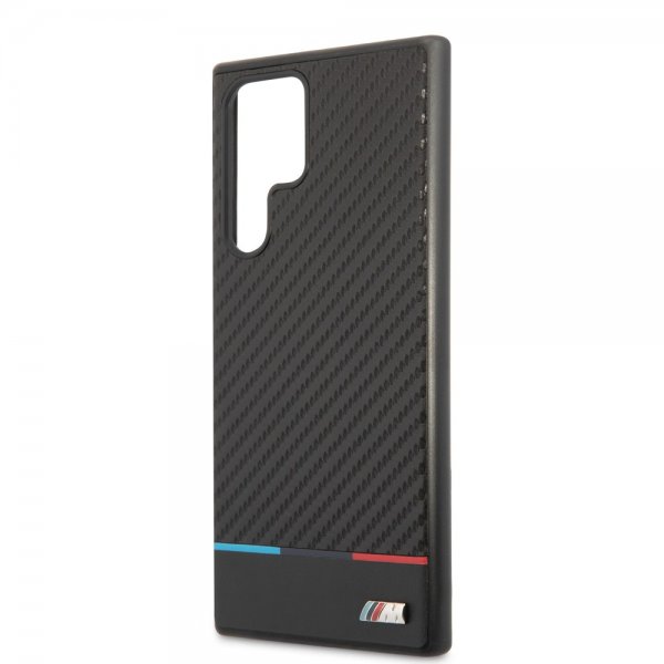 BMW Samsung Galaxy S22 Ultra Suojakuori Tricolor Stripe Carbon Musta
