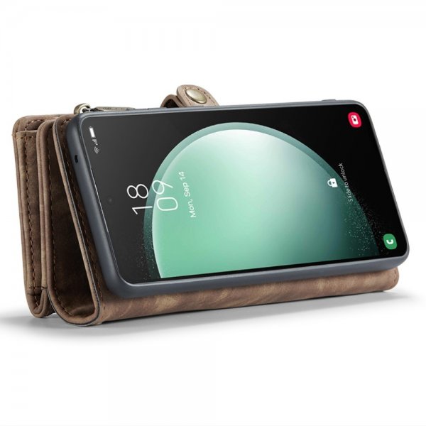 CaseMe Samsung Galaxy S23 FE Kotelo 008 Series Irrotettava Kuori Ruskea