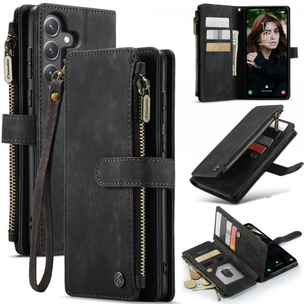CaseMe Samsung Galaxy S23 FE Kotelo C30-sarja Musta
