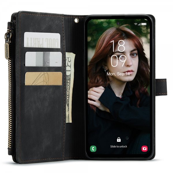 CaseMe Samsung Galaxy S23 FE Kotelo C30-sarja Musta