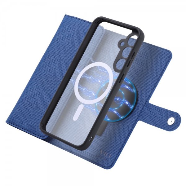 VILI Samsung Galaxy S23 FE Kotelo irrotettavalla kuorella GHB Series MagSafe Sininen
