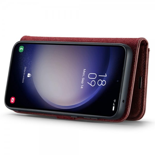 Dg.Ming Samsung Galaxy S23 FE -kotelo irrotettavalla kuorella, punainen