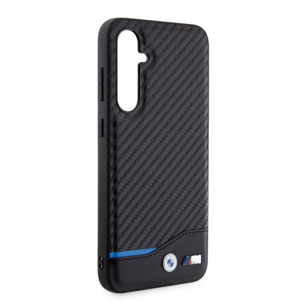 BMW Samsung Galaxy S23 FE Suojakuori Carbon Blue Line, musta