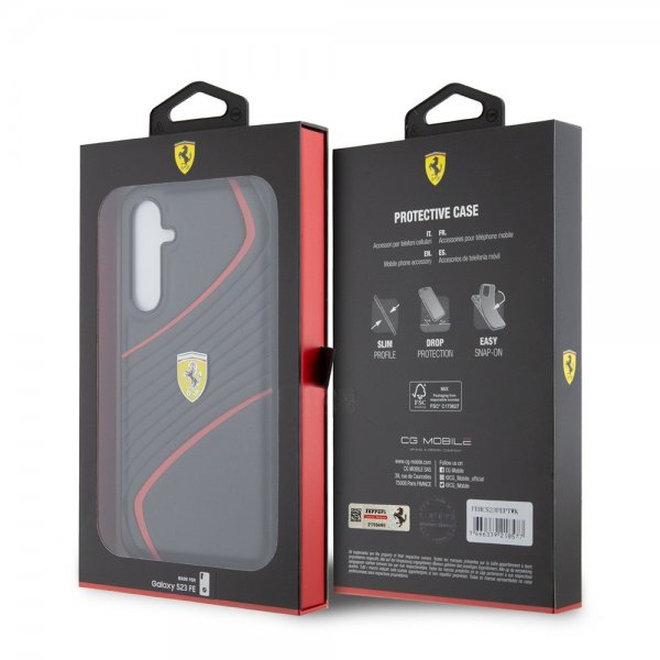 Ferrari Samsung Galaxy S23 FE Kuoret Carbon Twist Musta