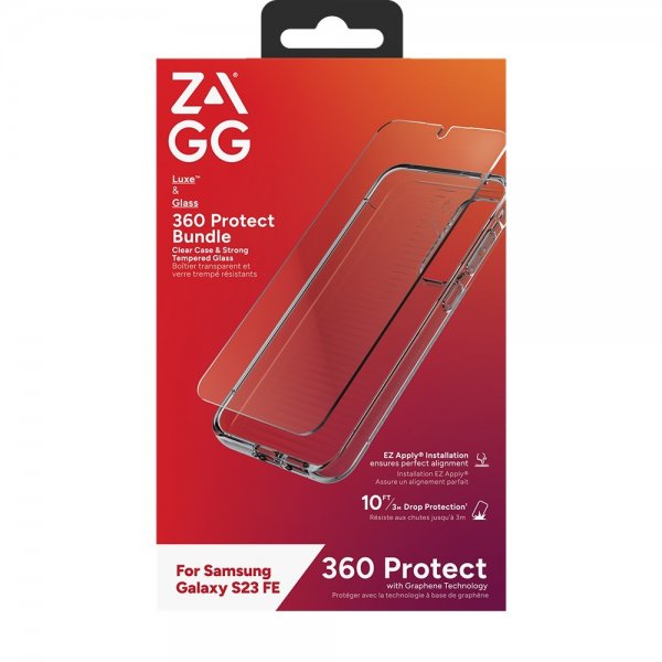 ZAGG Samsung Galaxy S23 FE Kuori ja Näytönsuoja Luxe & Glass 360 Protect Bundle