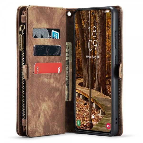 CaseMe Samsung Galaxy S23 Kotelo 008 Series Irrotettava kuori Ruskea