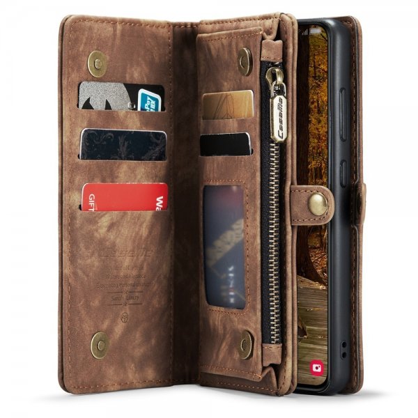 CaseMe Samsung Galaxy S23 Kotelo 008 Series Irrotettava kuori Ruskea