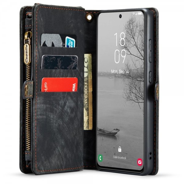 CaseMe Samsung Galaxy S23 Kotelo 008 Series Irrotettava Kuori Musta