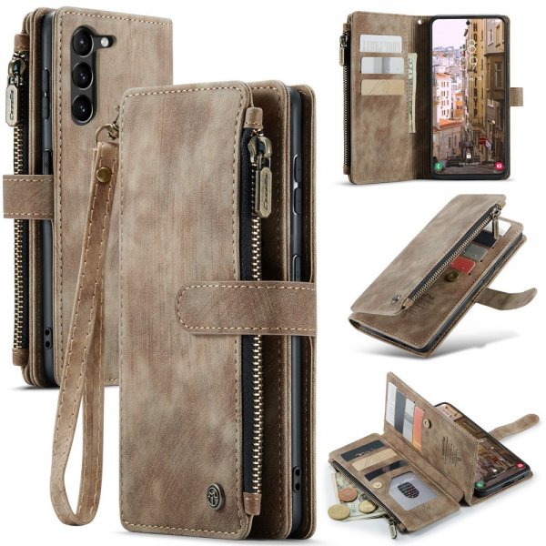 CaseMe Samsung Galaxy S23 Kotelo C30-sarja Ruskea
