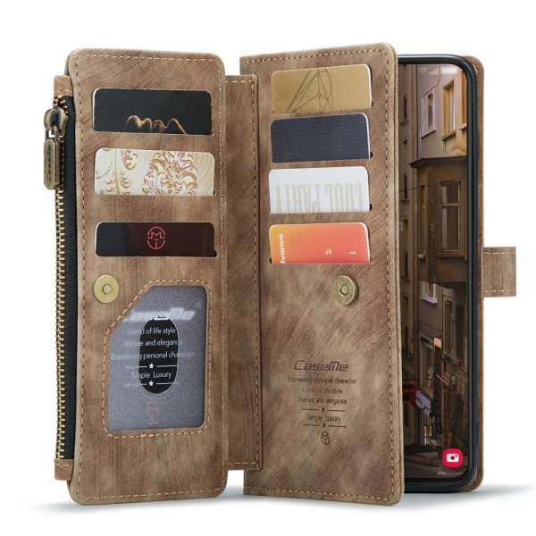 CaseMe Samsung Galaxy S23 Kotelo C30-sarja Ruskea